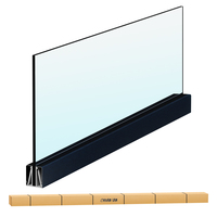 Garde-corps en verre à canal en U en aluminium Chuanlan fixé au mur/au sol pour les escaliers de terrasse de balcon et les mains courantes médiocres pour les applications de balcon