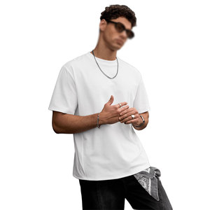 เสื้อยืดผู้ชายดีไซน์คลาสสิคไม่ซ้ำใคร ทรงโอเวอร์ไซส์ ระบายอากาศได้ดี ไม่ยับง่าย ไหล่ตก แฟชั่นเรียบง่าย สไตล์มินิมอล - Product Image 2