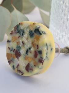 Bouton de meuble rond décoratif en résine époxy terrazzo fait main de luxe, poignée de tiroir moderne, poignée de porte de meuble - Product Image 2