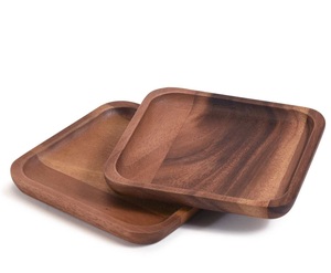 Platos Cuadrados Pequeños para Postres, Aperitivos y Bocadillos, Pulidos, Duraderos, Portátiles, Ecológicos, para Uso en Servicios de Catering - Product Image 1