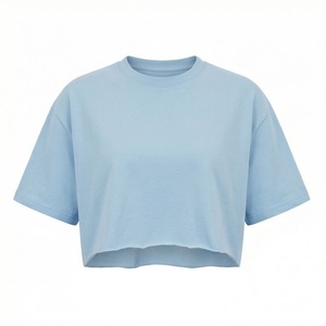 Camisetas de Verano para Mujer, Tallas Grandes, Estampadas, Holgadas, de Algodón, Camisetas Cortas, Ropa Deportiva, Transpirable, Color Personalizado - Product Image 1