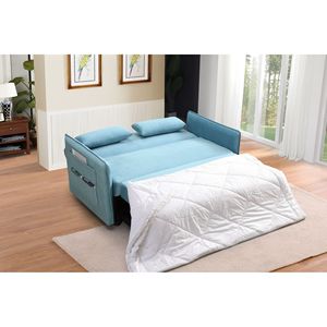 MEGA Modern Adjustable Pull Out <b>Sofa</b> <b>Bed</b> with 2 Side Pockets and 2 Pillows Home <b>Office</b> Lounge Chair - Product Image 6