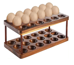 Walnut Wood High Quality Wooden <b>Egg</b> Rack Stand for storing fresh <b>Eggs</b> in Modern and Creative Design - Product Image 2