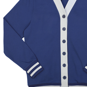 JK <b>University</b> Women Custom Made Logo Sorority Cardigan V-Neck Button Acrylic Criss-cross Thick Winter Knit Long Sleeve Sweater - Product Image 2