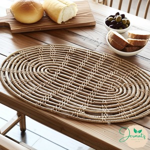 Modern Handmade Rattan Woven Non-Slip Eco-Friendly 500mm Diameter 5mm Thick <b>Table</b> Mat <b>Placemat</b> Dining <b>Table</b> Decor Made - Product Image 5