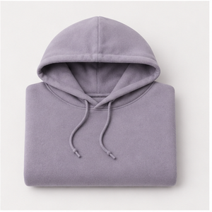 Customize Lavender <b>Grey</b> <b>Mens</b> Roomy Relaxed Pullover Hoodie Tonal Drawcord Kangaroo Pocket Cloud-Soft <b>Fleece</b> MHOOD-0027 - Product Image 6