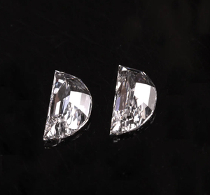 Luxury Half Moon Cut Lab Grown Diamond Loose Stone DEF VVS VS Clarity For Designer Jewelry Applications - Product Image 2