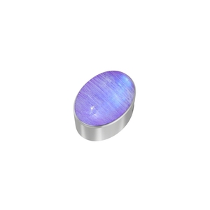 Premium Silver Plated Fine Classic 925 Silver Slider Purple Moonstone Mix Shapes Spring <b>Lock</b> <b>Cable</b> Chain Bezel Setting Pack 6 - Product Image 5
