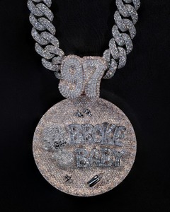 Premium <b>Solid</b> <b>Silver</b> Natural Diamond Luxury Pendant for Fashion Lovers-Perfect <b>Necklace</b> for Wedding Birthday Festival Gifts - Product Image 1