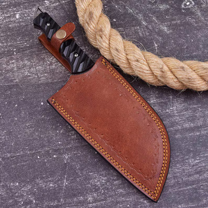 มีดปังตอเหล็กดามัสกัสทำมือจาก A&M Enterprises ด้ามไม้ OEM มีดสำหรับตั้งแคมป์กลางแจ้งระดับมืออาชีพ A&M Enterprises - Product Image 3