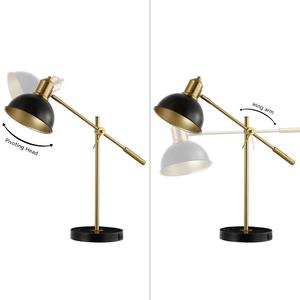 โคมไฟตั้งโต๊ะทองเหลืองตกแต่งหรูหราพร้อมคริสตัลประดับ แสงไฟห้องนั่งเล่นระดับพรีเมียม - Product Image 6