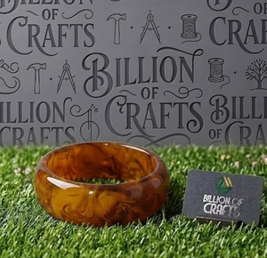 Resin Wide Round Bangles Handmade Designer Fashion Jewelry Bracelet for Party & Wedding Occasions - Product Image 2