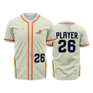 Camiseta de béisbol personalizada al por mayor con botones, de malla transpirable y alto rendimiento, suministro de fábrica OEM ODM - Product Image 1