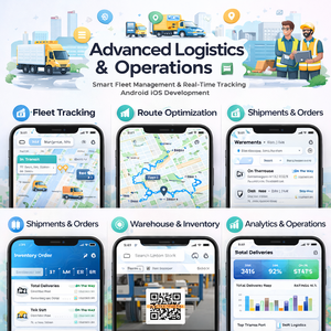 แอปพลิเคชันโลจิสติกส์และปฏิบัติการขั้นสูง พร้อมระบบจัดการยานพาหนะอัจฉริยะ ติดตามตำแหน่งแบบเรียลไทม์ และพัฒนาแอปพลิเคชันมือถือ Android และ iOS - Product Image 1