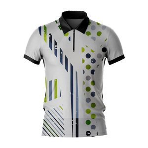 Camiseta Polo de Manga Corta para Hombre, de Secado Rápido, para Verano, con Cuello Camisero, Lisa, Estampada, con Diseño en Blanco - Product Image 1