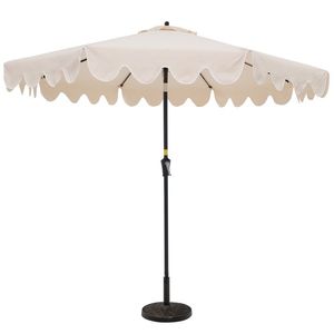 Ombrellone da Patio da 2,7 Metri con Manovella e Pulsante di Inclinazione, Accessorio Durevole per Arredamento Esterno - Product Image 4