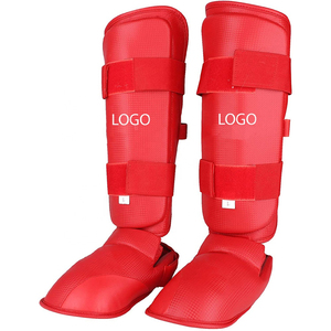 Nouvelles protections de tibia et de genoux en cuir épaissi, légères et professionnelles, pour le karaté, le taekwondo, le muay thaï, la boxe thaï et l'entraînement de kick-boxing - Product Image 1