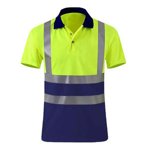 Chemises jaunes marine 100% coton, haute visibilité, pour l'exploitation minière, la construction, chemise de travail réfléchissante de sécurité haute visibilité - Product Image 2