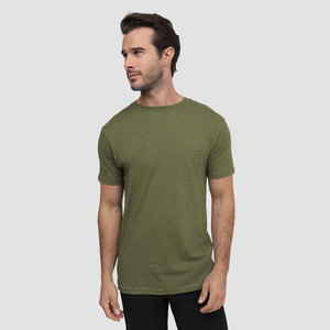 Camiseta de Manga Corta para Hombre, Color Gris Sólido, Cuello Redondo, Corte Regular, Transpirable, de Algodón Jersey, Informal - Product Image 4