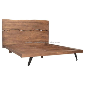 Cama king size y Queen de madera Live Edge asequible para muebles de dormitorio Cama individual de madera Muebles de calidad premium 2025 - Product Image 2