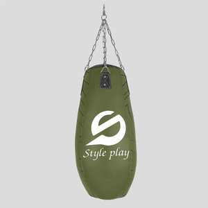 Saco de Boxeo de Cuero PU de Alta Calidad, Saco de Entrenamiento de Boxeo, Logotipo Personalizado, Saco de Boxeo Colgante para Kickboxing y MMA - Product Image 1