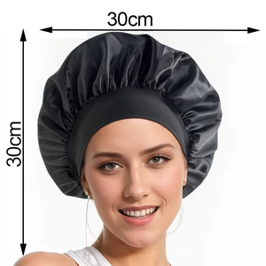 Gorro de satén suave personalizado con forro de seda, gorro grande de satén para el cabello, gorro de dormir para el hogar, gorro de ducha, cubierta para el cabello largo, herramienta de peluquería - Product Image 4