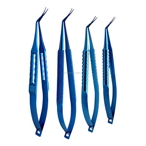 Porte-aiguilles microchirurgicaux en acier inoxydable bleu de haute qualité certifiés CE, instruments ophtalmiques microchirurgicaux, meilleur prix de gros - Product Image 5