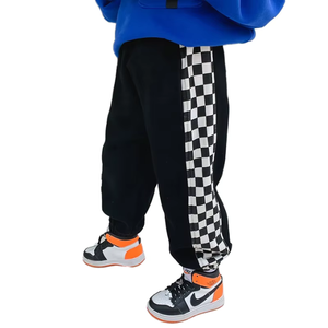 Pantalon de survêtement pour enfants garçons, collection automne-hiver 2026, en polaire épaisse, couleurs unies (bleu, noir, gris), style sport décontracté, pantalon long, ODM - Product Image 5