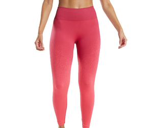 Womens Pink High Waist Sports <b>Leggings</b> Seamless Stretch Fitness Activewear Workout Pants Breathable Yoga Running Gym Training - Product Image 3