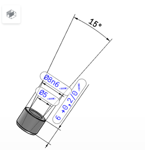 Émbolo de Indexación Cilíndrico Premium K0736, Tamaño: 3, D1=M16X1,5, D=8, Forma: A WO RANURA SIN TORNILLO DE SEGURIDAD - Product Image 4