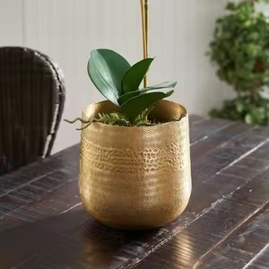 Pot de fleurs en métal de qualité supérieure, moderne, pour intérieur et extérieur, élégant, pour la maison, le jardin, le balcon, décoratif, durable - Product Image 1