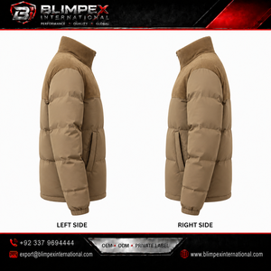 เสื้อแจ็คเก็ตบุผ้ากำมะหยี่คอร์ดูรอยสำหรับผู้ชาย ยี่ห้อ BLIMPEX คอตั้ง กันลม ใส่ได้ในฤดูหนาว สไตล์ลำลอง บุผ้าโพลีเอสเตอร์หนา ซิปหน้า ปักลาย - Product Image 4