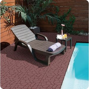 Piastrelle per Pavimenti a Incastro Fai-da-Te da 12 Pollici, Stile Pietra per Interni ed Esterni, Installazione Rapida e Semplice, Modulo per Pavimento da Patio - Product Image 6