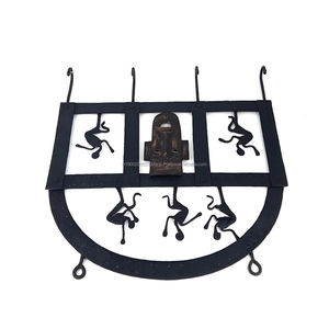 Colgante de pared de baile Tribal antiguo único, hierro negro puro, hecho a mano para decoración de hogar y oficina, tradicional para sala de estar y dormitorio - Product Image 2