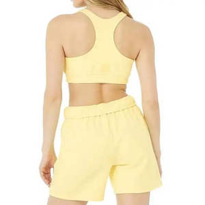 Nouveauté : Ensemble de sport athlétique hautement élastique, sans coutures, pour yoga et gym, avec leggings ajustés, deux pièces, pour femmes. - Product Image 6