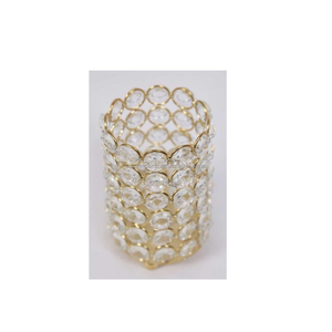 Bougeoirs en cristal Bougeoir Hôtel Table de mariage avec perles de cristal pour fête de mariage - Product Image 3