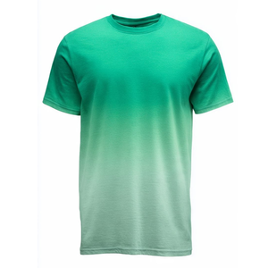 T-shirt dégradé vert menthe pour hommes, manches courtes, coupe régulière, col rond, décontracté - Product Image 1
