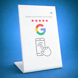 Acrylic NFC Payment Review Stand for Business Customer Feedback Display Custom Logo Mini Tag NTAG215 Chip - Product Image 1
