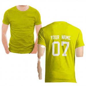 Camiseta verde personalizada para hombre con nombre y número 07 impreso en la parte posterior, manga corta, cuello redondo, ajuste informal tipo jersey - Product Image 4