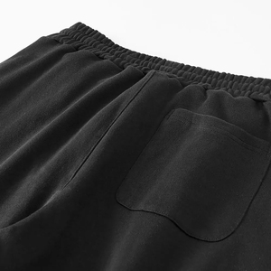 กางเกงขายาวทรงสลิมฟิตผ้าฝ้ายสีพื้นสำหรับผู้ชาย สไตล์สตรีท ทรงหลวม ยูนิเซ็กส์ ขาตรง แบบสวมใส่สบาย - Product Image 5