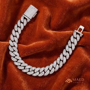 Pulsera de Eslabones de Plata con Moissanita, Joyería de Moda de Nueva York, Regalo Elegante y Moderno - Product Image 4