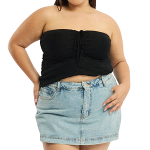 กระโปรงยีนส์ผู้หญิงไซส์ใหญ่ ขายส่ง ผ้าคุณภาพดี มีตัวอย่างฟรี ปรับแต่งได้ - Product Image 5