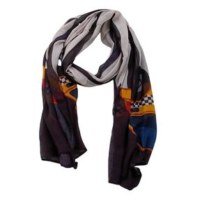 Foulard de marque de luxe pour femmes Dernier élégant Modal Lin Imprimé Motif de véhicule numérique Écharpes polyvalentes au prix le plus bas - Product Image 1