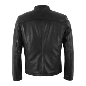 Chaqueta de Cuero Napa 100% Genuino Personalizada para Hombre, Chaqueta de Invierno Estilo Bomber, Chaqueta de Motociclista con Cierre, Fabricante Mayorista - Product Image 5