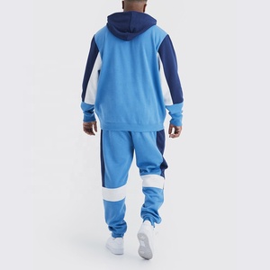 Personnalisé 100% Coton Hommes Survêtements Marque Privée Jogger Ensemble avec Hoodies et Sweatshirts Printemps Blanc Jogging Porter Survêtement - Product Image 5