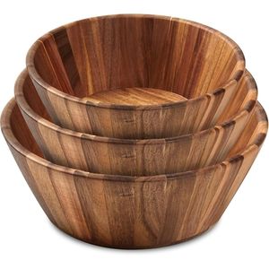 Juego de Tazones de Madera Natural para Ensaladas, Sopas y Aperitivos en Casa, Tazones Tallados a Mano Únicos para Cocina y Comedor, de Alta Calidad para Servir - Product Image 6