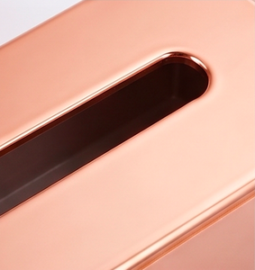 Porte-serviettes carré en cuivre doré rose fait main, design élégant pour table à manger, ustensile de cuisine parfait pour restaurants et hôtels - Product Image 2