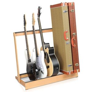 Hardwood Folding Guitar Stand for Electric Acoustic Bass Space-Saving Case for Home Studio Musical Instrument Stand - Product Image 1