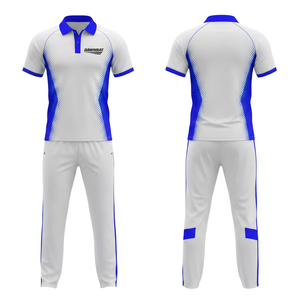 Unisex Adult <b>Cricket</b> Uniform Set-Lightweight Breathable 100% Polyester Polo Shirt & Trouser Unlimited Sublimation Design Options - Product Image 4