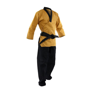 Uniforme de Artes Marciales Personalizado, Karate Gi, Taekwondo Dobok, Conjunto de Ropa de Entrenamiento Lista para Competencia con Diseño de Cuello Negro - Product Image 2